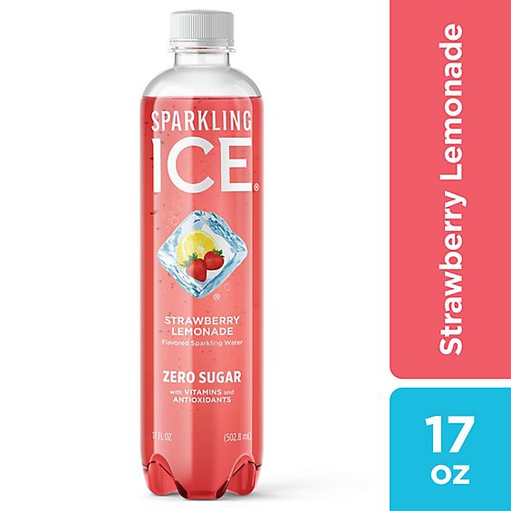slide 1 of 1, Sparkling Ice Strawberry Lemonade Sparkling Water 17 Fl. Oz. Bottle, 17 fl oz