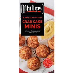 Phillips Crab Cakes Minis Maryland Style 8 Count - 6 Oz