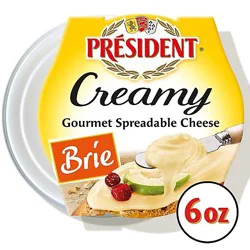 President Creamy Gourmet Spreadable Brie - 5 Oz