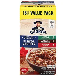 Quaker Oatmeal Instant Flavor Variety Value Pack - 18-1.51 Oz