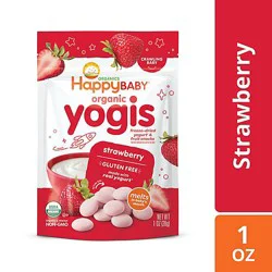 Happy Baby Organics Yogis Strawberry & Yogurt Freeze-Dried Baby Snack Bag - 1 Oz