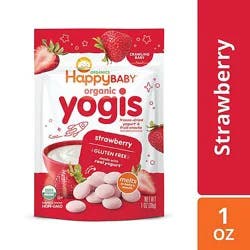 Happy Baby Organics Yogis Freeze-Dried Yogurt & Fruit Snacks Strawberry - 8-1 Oz