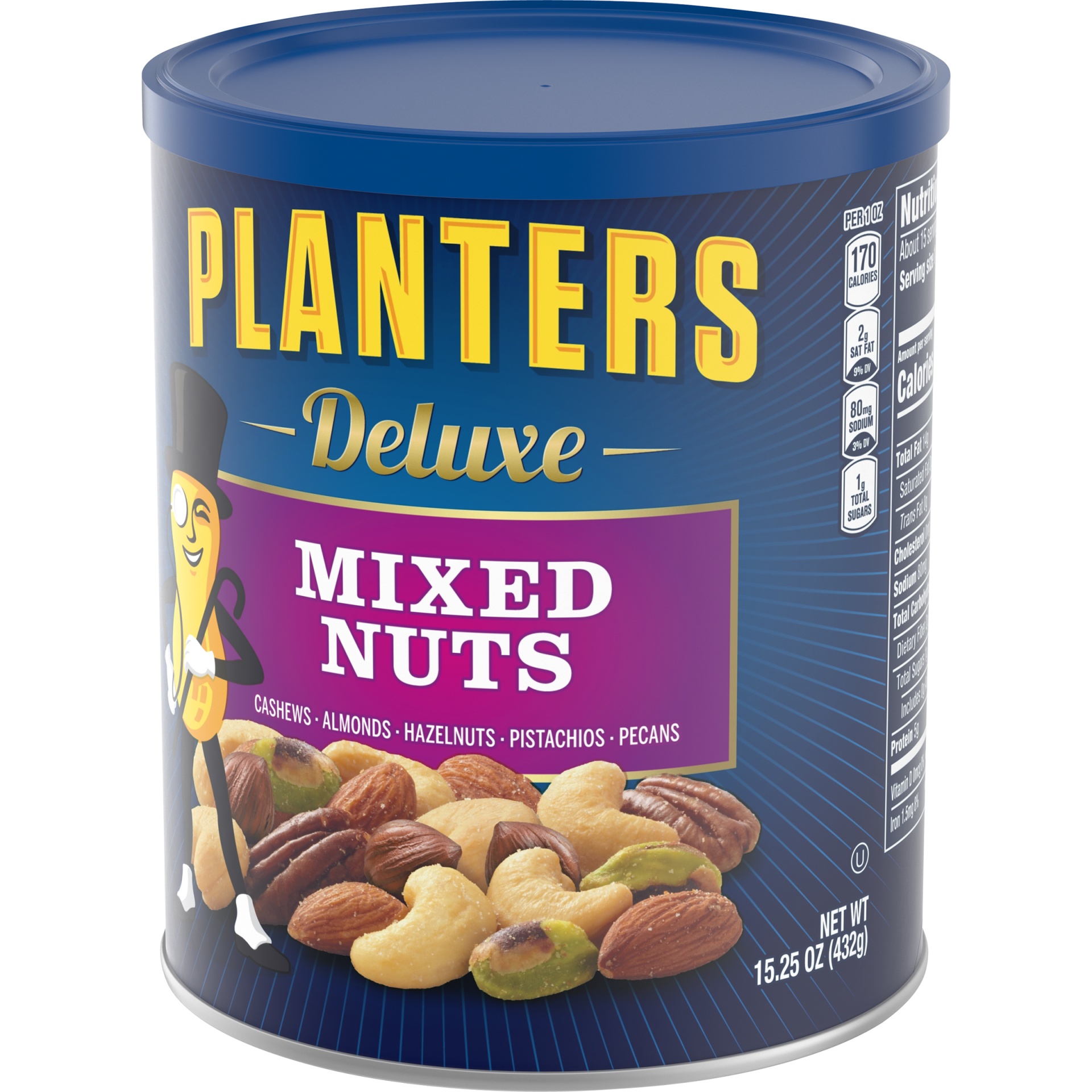 slide 7 of 14, Planters Deluxe Sea Salt Mixed Nuts - 15.25oz, 