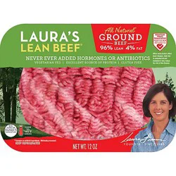 Laura's Lean 96% Lean 4% Fat Ground Beef - 12 Oz