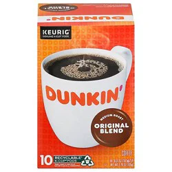 Dunkin' Original Blend Medium Roast Coffee Keurig K-Cup Pods - 10 Count
