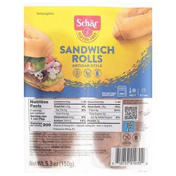 Schar Gluten Free Parbaked Sub Sandwich Rolls - 5.3 Oz