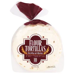 De Harina Tortillas Flour Soft Taco Style 8 Inch - 10 Count