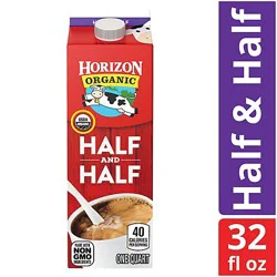 Horizon Organic Half & Half Carton - 1 Quart