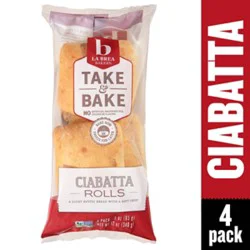La Brea Bakery Take & Bake Ciabatta Bread Rolls 4 Count - 3 Oz Each