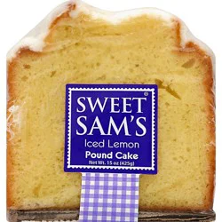 Sweet Sams Cake Pound Iced Lemon - Each