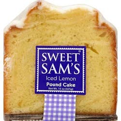 Sweet Sams Cake Pound Iced Lemon - Each