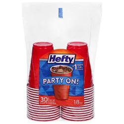 Hefty Party On Cups Plastic Disposable 18 Ounce - 30 Count