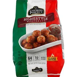 Cooked Perfect Homestyle Bite Size Meatballs - 32 Oz.
