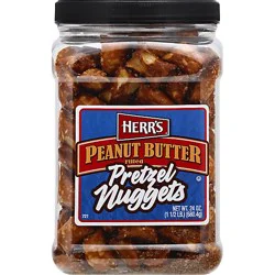 Herrs Pretzel Nuggets Peanut Butter Filled -24 Oz
