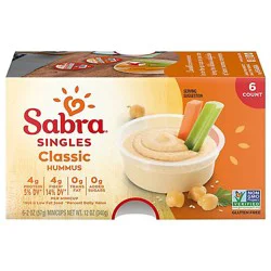 Sabra Classic Hummus Singls - 6 Count - 2 Oz.