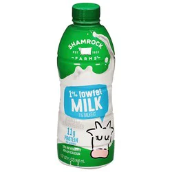 Shamrock Farms Milk Lowfat 1% 1 Quart - 946 Ml