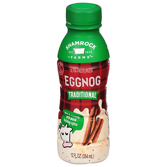slide 1 of 1, Shamrock Farms Eggnog Traditional - 12 Fl. Oz., 12 fl oz