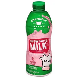 Shamrock Farms Milk Reduced Fat 2% Strawberry 1 Quart - 946 Ml