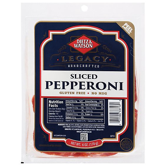 slide 1 of 1, Dietz & Watson Pepperoni Sliced - 6 Oz, 6 oz