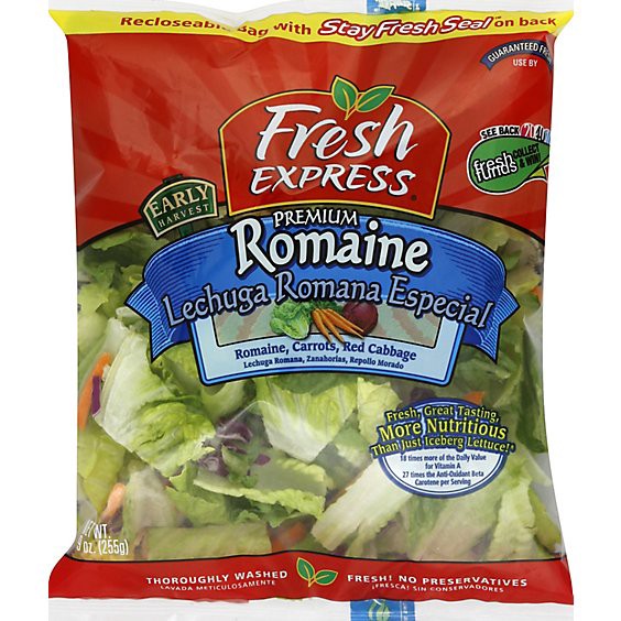 slide 1 of 2, Fresh Express Salad Greens Premium Romaine - 9 Oz, 9 oz