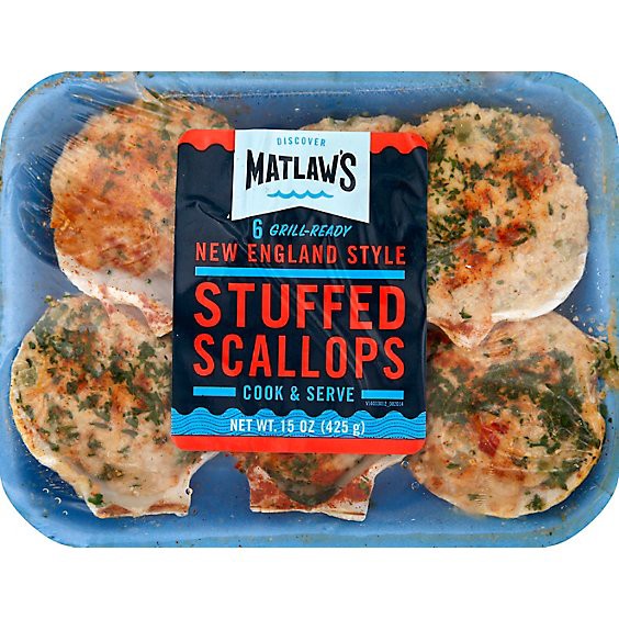 slide 1 of 1, Matlaws Stuffed Scallops - 15 Oz, 15 oz