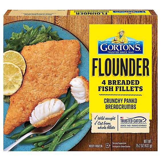 slide 1 of 8, Gortons Flounder Fillet Premium - 15.2 Oz, 15.2 oz