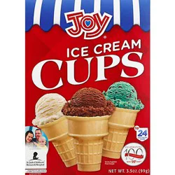 Joy Ice Cream Cups 24 Count - 3.5 Oz