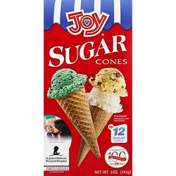 Joy Sugar Cones 12 Count - 5 Oz