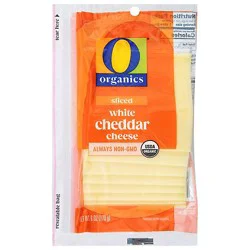 O Organics Cheese Sliced White Cheddar - 6 Oz