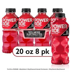Powerade Sports Drink Electrolyte Enhanced Fruit Punch - 8-20 Fl. Oz.