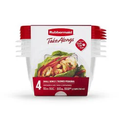 Rubbermaid Take Alongs Containers + Lids Round 4pc - Each