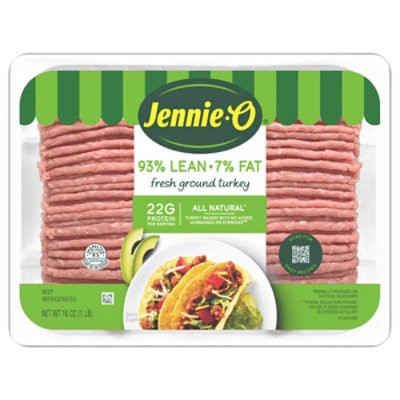 slide 1 of 10, Jennie-O 93% Lean 7% Fat Ground Turkey - 16 Oz, 16 oz