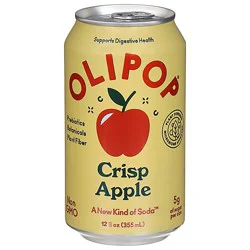 Olipop Crisp Apple Prebiotic Soda Can - 12 Fl Oz