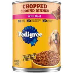 Pedigree Chopped Ground Dinner Beef Flavor Adult Canned Soft Wet Dog Food - 13.2 Oz