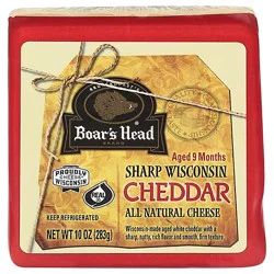 Boars Head Cheese Sharp Wisconsin Cheddar - 10 Oz