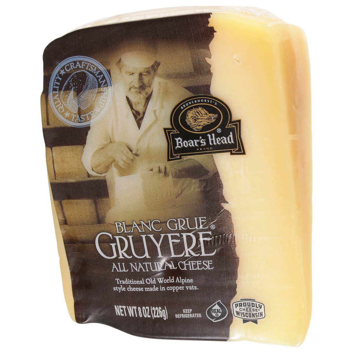 slide 9 of 11, Boars Head Cheese Pre Cut Gruyere - 8 Oz, 8 oz