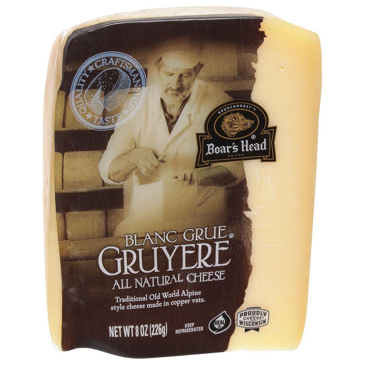 slide 5 of 11, Boars Head Cheese Pre Cut Gruyere - 8 Oz, 8 oz