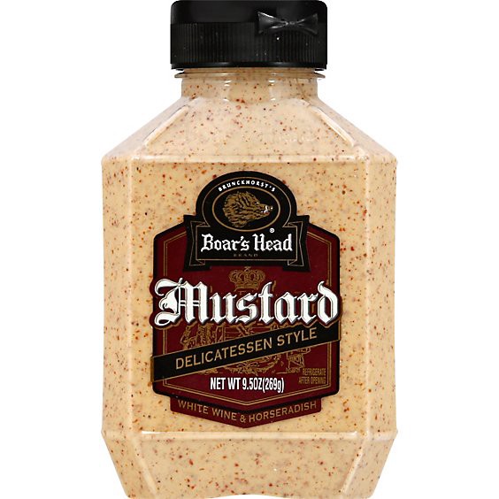 slide 1 of 10, Boars Head Mustard Delicatessen Style With White Wine - 9.5 Oz, 9.5 oz