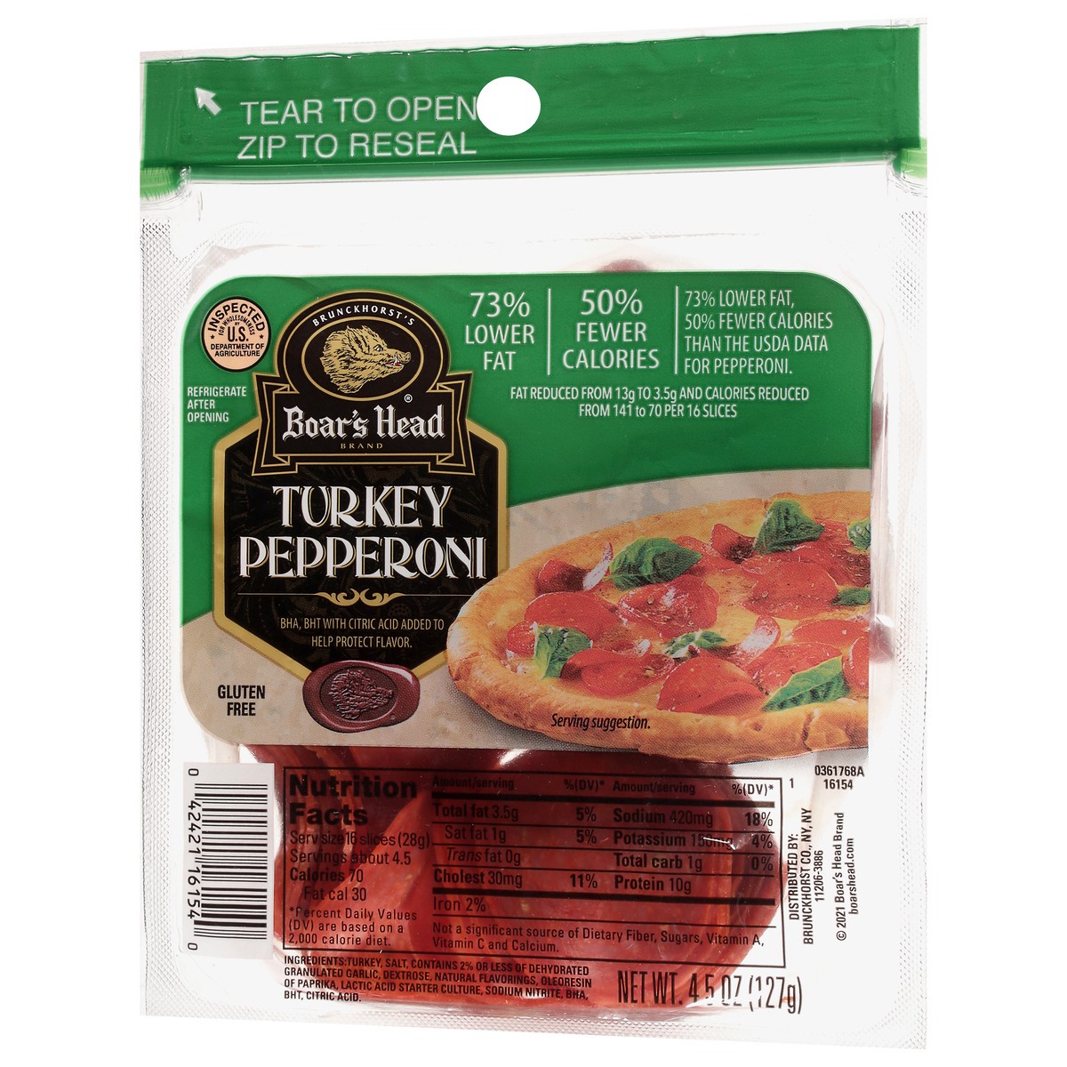 slide 6 of 10, Boars Head Pepperoni Turkey Pouch - 6 Oz, 4.5 oz