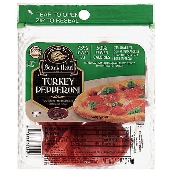 slide 1 of 10, Boars Head Pepperoni Turkey Pouch - 6 Oz, 4.5 oz