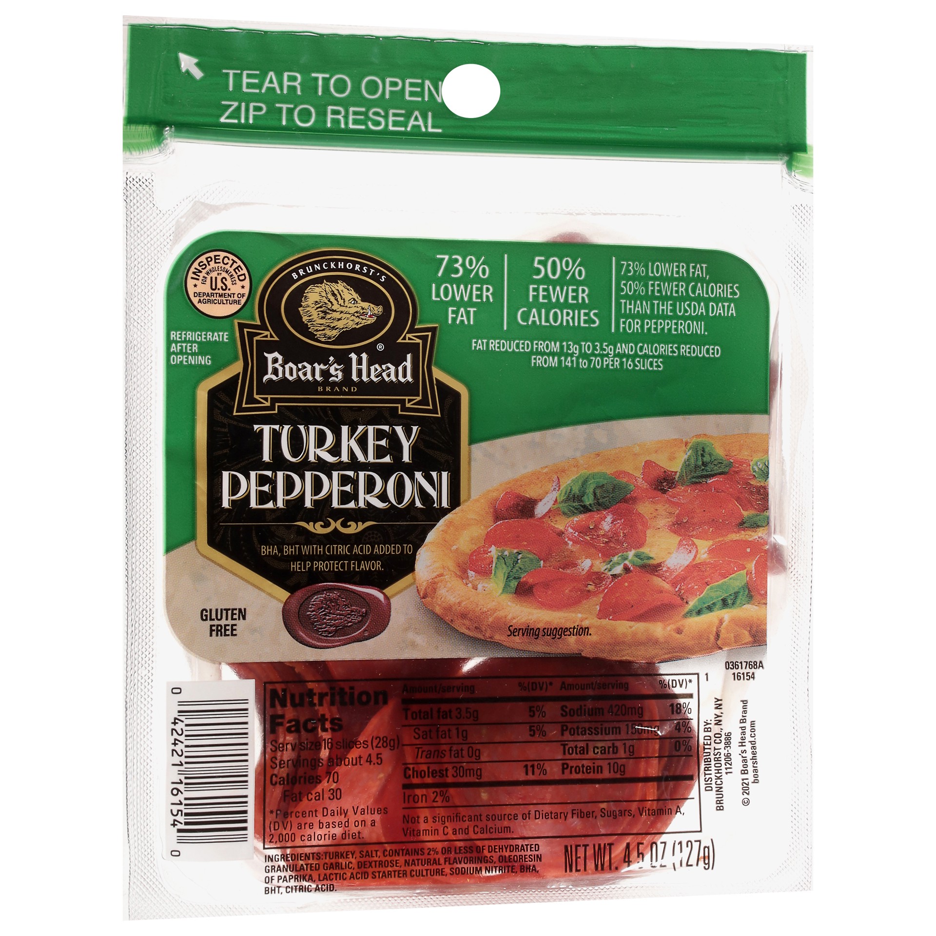 slide 2 of 10, Boars Head Pepperoni Turkey Pouch - 6 Oz, 4.5 oz