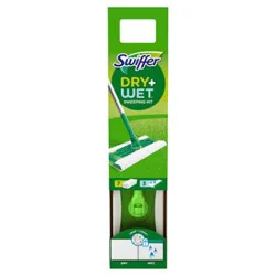 Swiffer Sweeper 2in1 Dry And Wet Multi Surface Floor Cleaner Starter Kit Mop + 10 Refills - Each