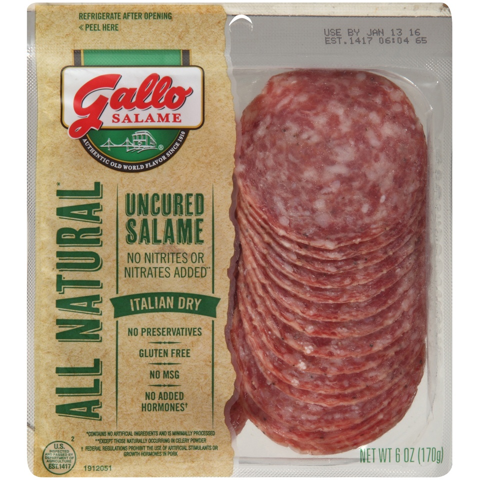 slide 3 of 4, Gallo Salame Gallo All Natural Italian Dry Uncured Salame - 6oz, 