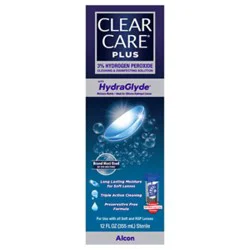 Clear Care Hydroglid With Lens Cp - 12 Oz