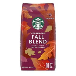 Starbucks Fall Blend 100% Arabica Limited Edition Medium Roast Ground Coffee Bag - 10 Oz