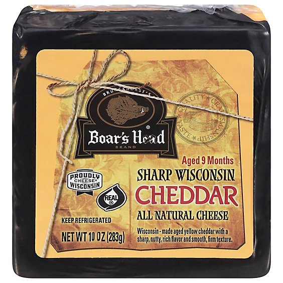slide 1 of 11, Boars Head Cheese Pre Cut Cheddar Sharp Yellow - 10 Oz, 10 oz