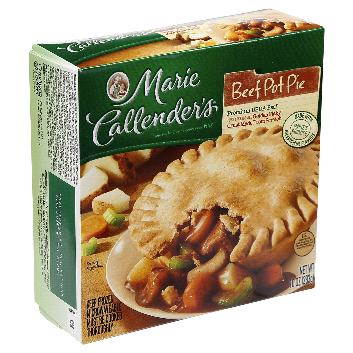 slide 3 of 6, Marie Callender's Beef Pot Pie, Frozen Meal, 10 OZ, 10 oz