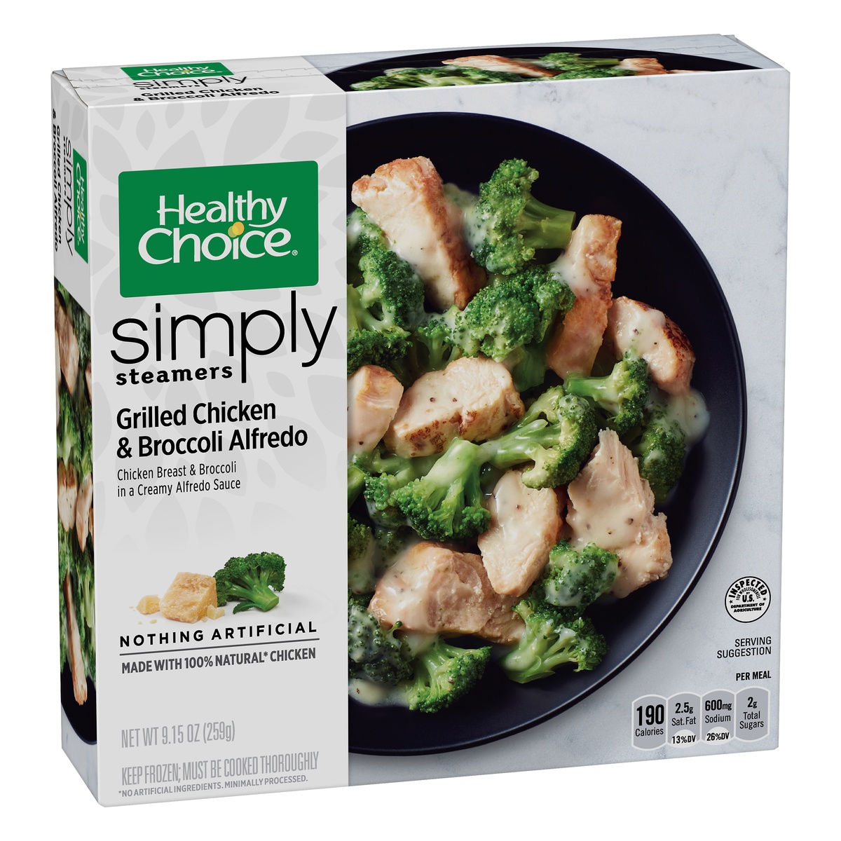 slide 2 of 10, Healthy Choice Simply Steamers Frozen Chicken Broccoli Alfredo - 9.15oz, 9.15 oz