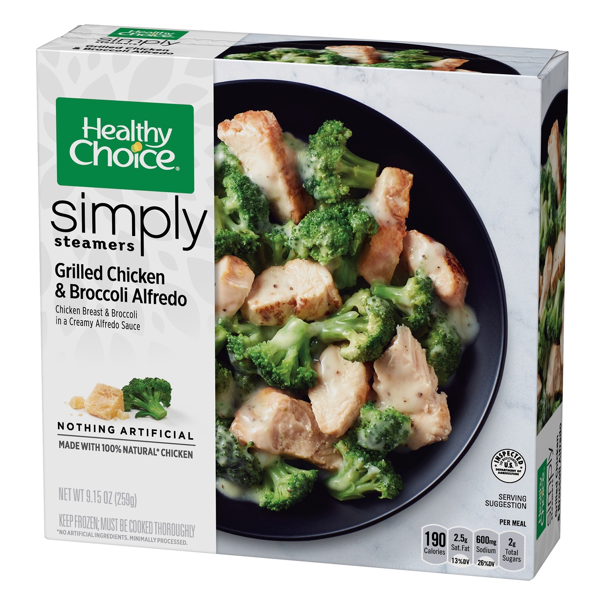 slide 3 of 10, Healthy Choice Simply Steamers Frozen Chicken Broccoli Alfredo - 9.15oz, 9.15 oz