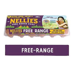 Nellies Eggs Free Range Extra Large Brown - 12 Count